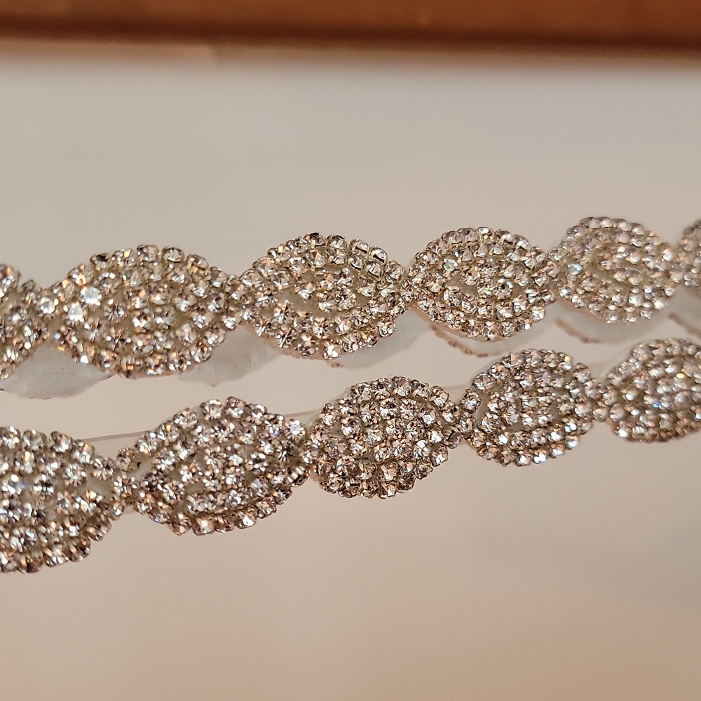 Elegant Silver Crystal Bridal Belts from Sorella Vita -- New, Never Worn